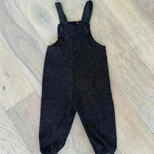 Zara baby overalls black sparkle black silver size 12-18mo